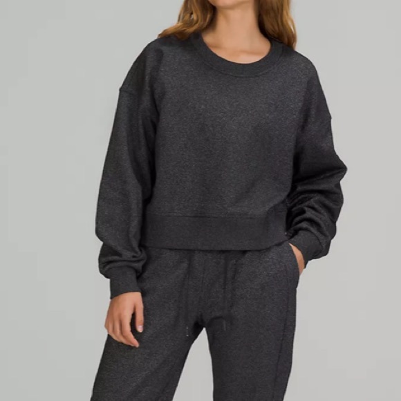 Lululemon Perfectly Oversized Cropped Crew * Spark - Picture 2 of 7